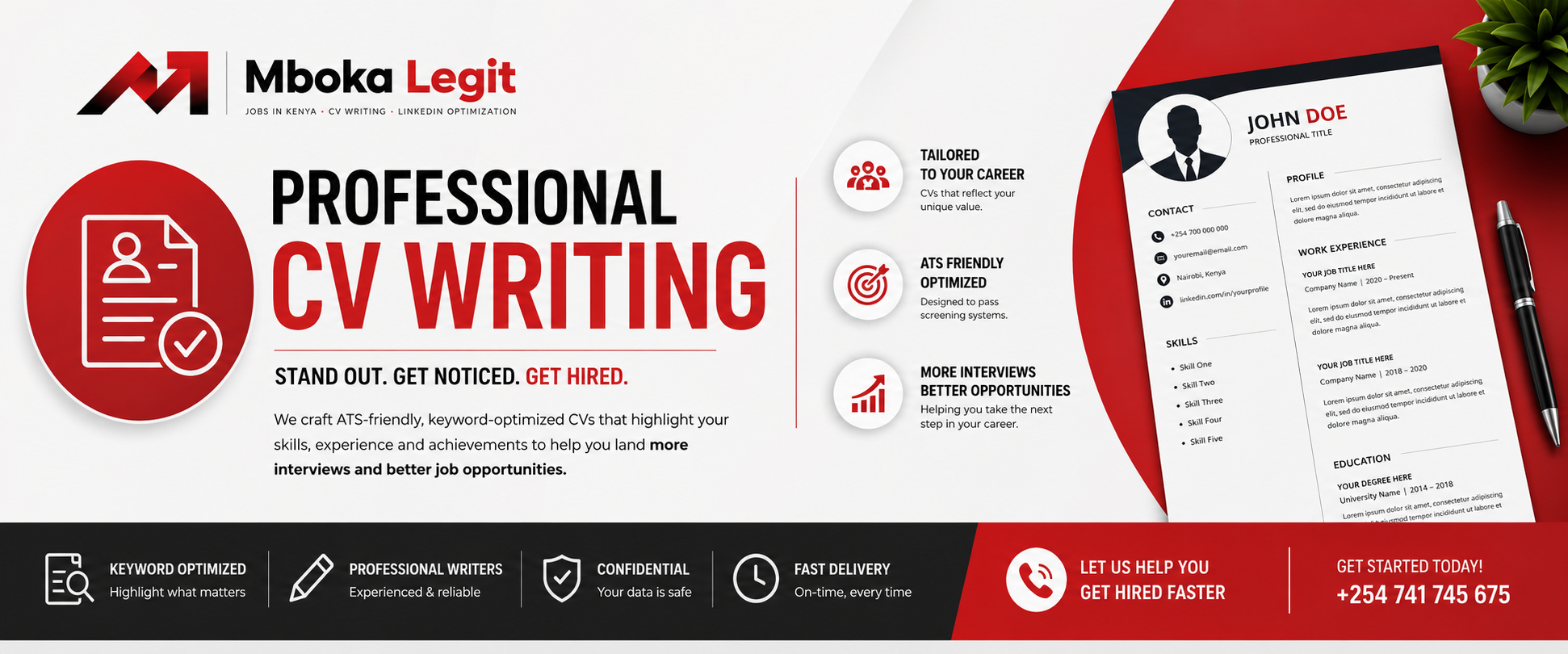Mboka Legit CV Writing Services and Revamping